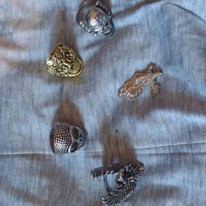 Men's rings and necklace pendant